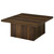 Devar - 3 Piece Square Coffee And End Table Set - Dark Pine