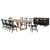 Middleton - 10 Piece Extension Leaf Dining Set - Natural Brown