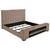 Senna - Upholstered Eastern King Audio Flame Visualizer Bed - Brown