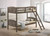 Flynn - Wood Twin Over Twin Bunk Bed With Mattress - Weathered Brown