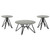 Hadi - 3 Piece Round Smarttop Coffee And End Table Set - Cement