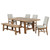 Middleton - 6 Piece Extension Leaf Dining Set - Brown And Beige