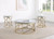 Elise - 3 Piece Round Mirror Top Coffee And End Table Set - Gold