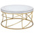 Elise - 3 Piece Round Mirror Top Coffee And End Table Set - Gold