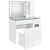 Flora - 2-Drawer Vanity Set With LED Mirror - White High Gloss