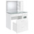 Flora - 2-Drawer Vanity Set With LED Mirror - White High Gloss
