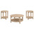 Fowler - 3 Piece Round Coffee And End Table Set - Natural