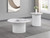 Rowena - 2 Piece Faux Marble Coffee And End Table Set - White