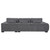 Octavia - Upholstered Sectional Chaise Sofa - Charcoal Gray