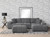 Octavia - Upholstered Sectional Chaise Sofa - Charcoal Gray