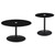 Ganso - 2 Piece Round Glass Top Coffee And End Table Set - Black