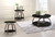 Dacre - 3 Piece Round Coffee And End Table Set - Dark Charcoal
