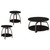 Dacre - 3 Piece Round Coffee And End Table Set - Dark Charcoal
