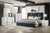 Ines - 5 Piece Queen Bedroom Set - Navy And White High Gloss