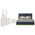 Ines - 4 Piece Queen Bedroom Set - Navy And White High Gloss