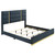 Ines - 4 Piece Eastern King Bedroom Set - Navy And White High Gloss