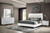 Cassia - 4 Piece Eastern King LED Bedroom Set - White High Gloss