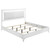 Cassia - 4 Piece Eastern King LED Bedroom Set - White High Gloss