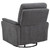 Adler - Upholstered Power Swivel Glider Recliner - Charcoal Gray
