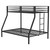 Alevera - Metal Twin Over Full Bunk Bed With Ladder - Black