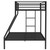 Alevera - Metal Twin Over Full Bunk Bed With Ladder - Black