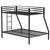 Alevera - Metal Twin Over Full Bunk Bed With Ladder - Black