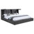 Dreux - Upholstered Queen Panel Platform Bed - Gray
