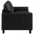 Scotland - 2 Piece Faux Leather Upholstered Sofa Set - Black