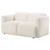 Dorset - Fabric Upholstered Round Track Arm Loveseat - White