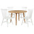 Andrews - 5 Piece Round Dining Table Set - Light Ash And White