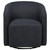 Mossbrook - Fabric Upholstered Swivel Accent Chair - Anthracite