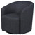 Mossbrook - Fabric Upholstered Swivel Accent Chair - Anthracite
