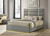 Ines - 52" Fabric Upholstered Eastern King Panel Bed - Gray