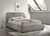 Mokena - 46" Upholstered Queen Platform Bed - Taupe