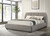 Mokena - 46" Upholstered California King Platform Bed - Taupe