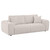 Burnett - 2 Piece Chenille Upholstered Sofa Set - Ivory