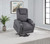 Louie - Chenille Upholstered Power Lift Massage Chair - Dark Gray