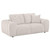 Burnett - Chenille Upholstered Wide Arm Loveseat - Ivory