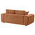 Burnett - Chenille Upholstered Wide Arm Loveseat - Burnt Orange