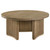 Adina - 36" Round Wood Coffee Table - Distressed Light Brown