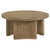 Adina - 36" Round Wood Coffee Table - Distressed Light Brown