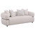 Jeanette - 3 Piece Fabric Upholstered Round Arm Sofa Set - Beige
