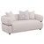 Jeanette - 3 Piece Fabric Upholstered Round Arm Sofa Set - Beige