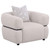 Jeanette - 3 Piece Fabric Upholstered Round Arm Sofa Set - Beige