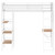 Campus - 3-Shelf Metal Twin Workstation Loft Bed - Matte White