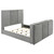 Tara - 61" Upholstered Eastern King Panel TV Bed - Gray