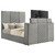 Tara - 61" Upholstered Queen Panel TV Bed - Gray