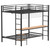 Campus - Metal Full Over Twin Workstation Bunk Bed - Matte Black
