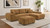 Octavia - Fabric Upholstered Sectional Chaise Sofa - Amber