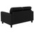 Scotland - Faux Leather Upholstered Track Arm Loveseat - Black